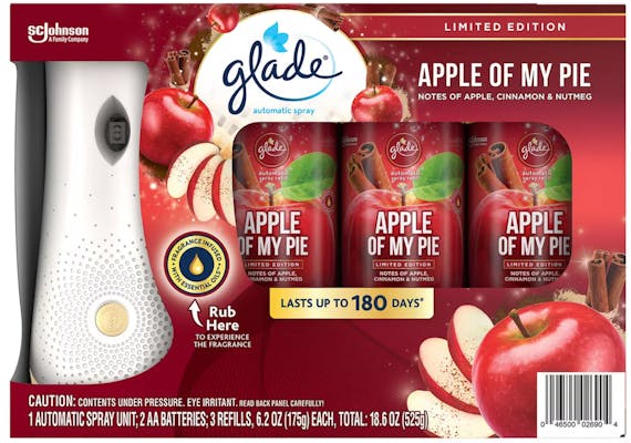 glade autospray 1+3 apple pie scent
