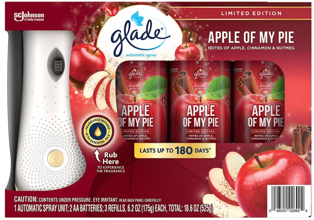 glade autospray 1+3 apple pie scent