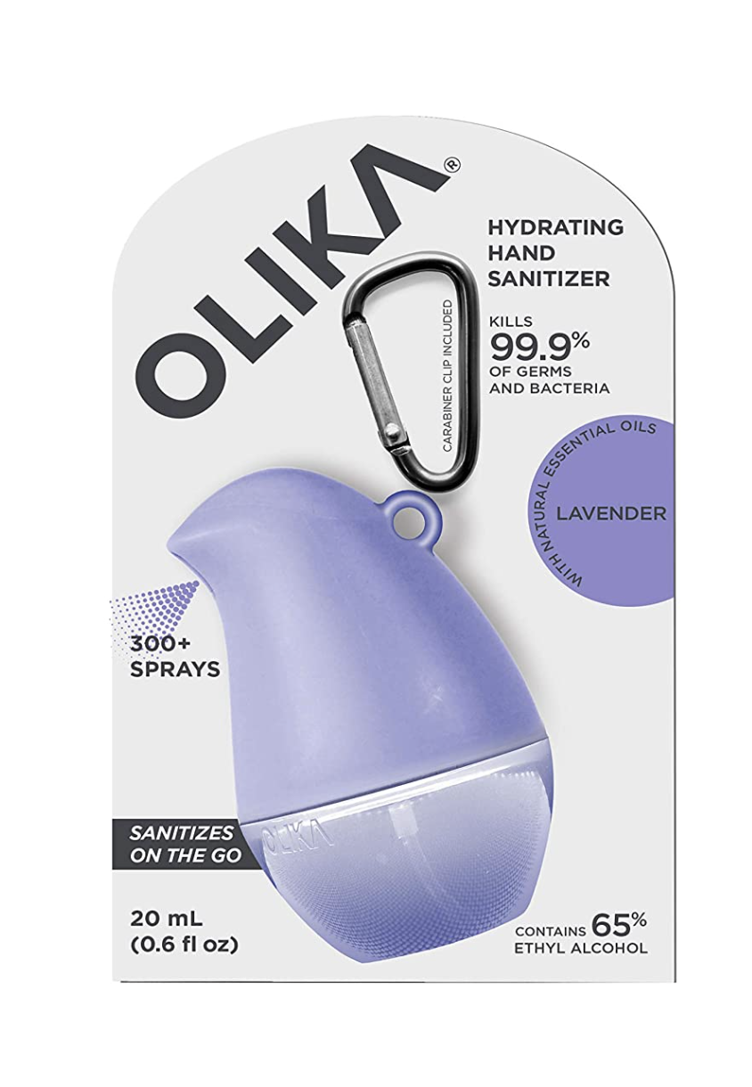 OLIKA Hand sanitizing spray keychain in lavender