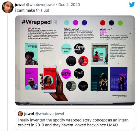Intern Claims Spotify Took Her Idea for Spotify Wrapped 'Story' Concept