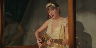 taylor swift playing instrument in 'willow' music video