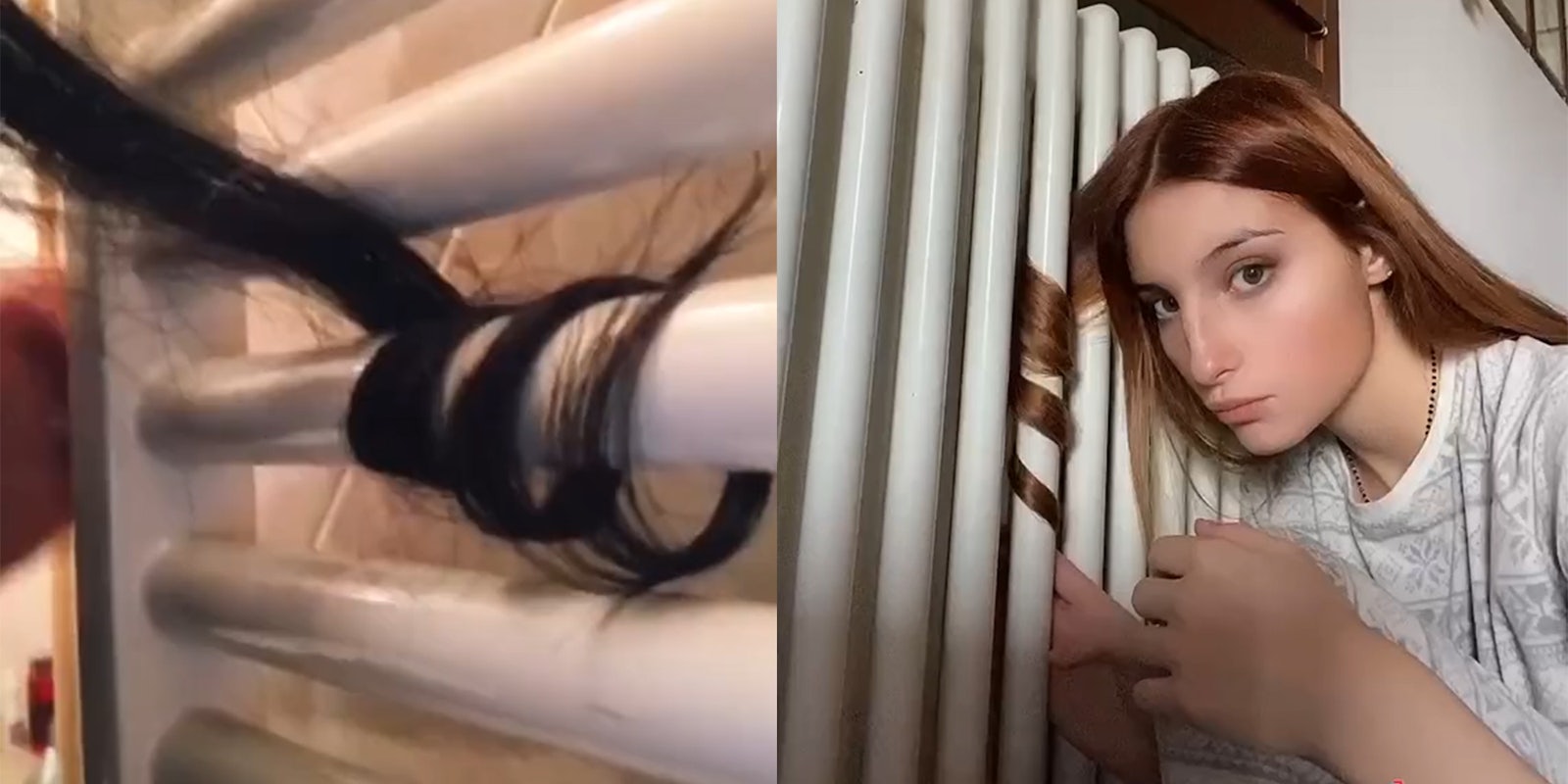 tiktok radiator hair curler