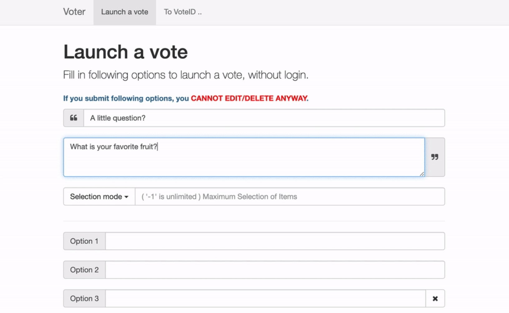 A tool for running polls on websites