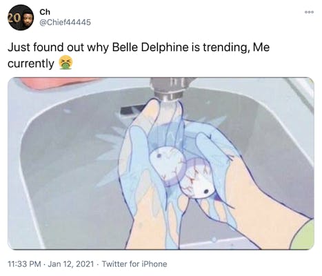 Delphine twitter post belle Who is