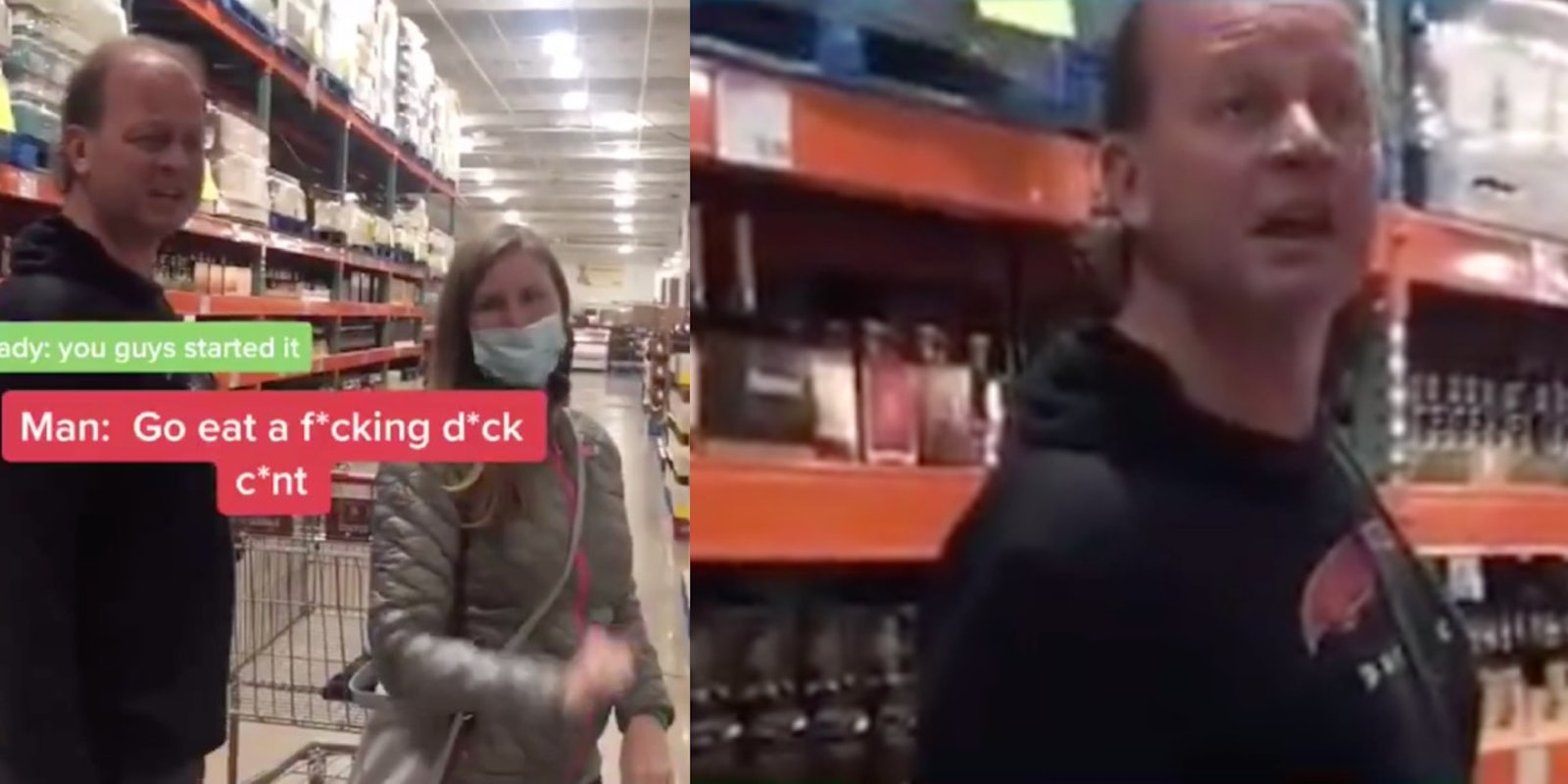 Costco Ken yells at woman asking him to wear mask