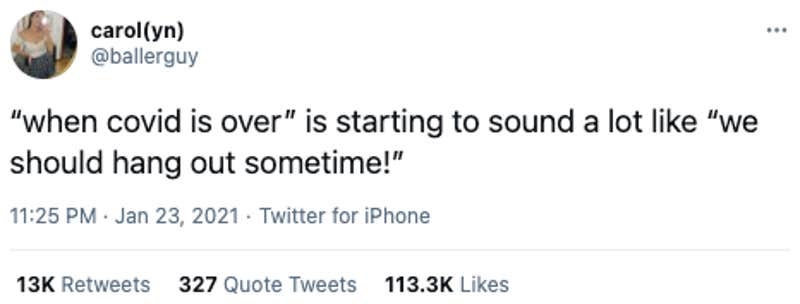 once covid is over meme