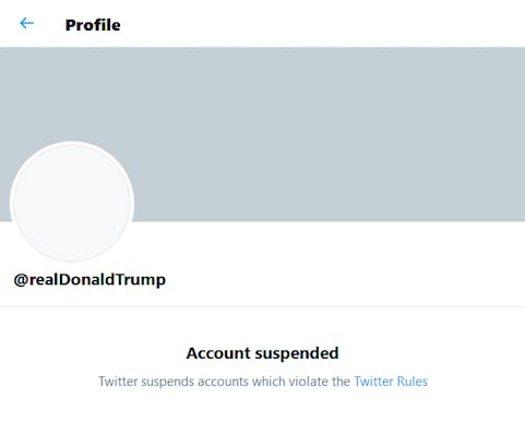 Twitter Suspend Trump