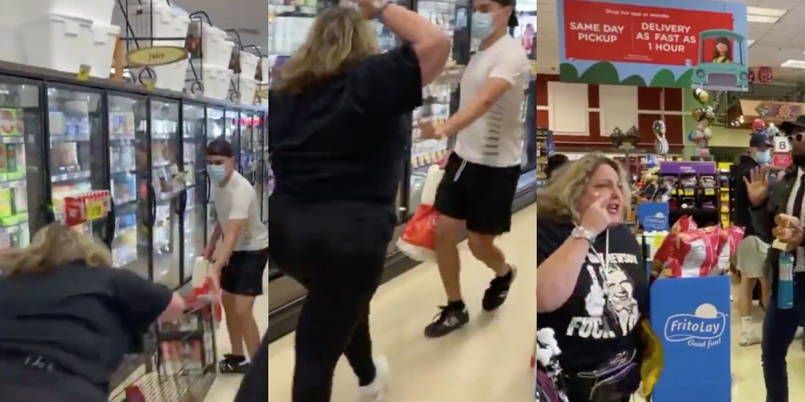 Anti-mask protesters swarm grocery store and mall