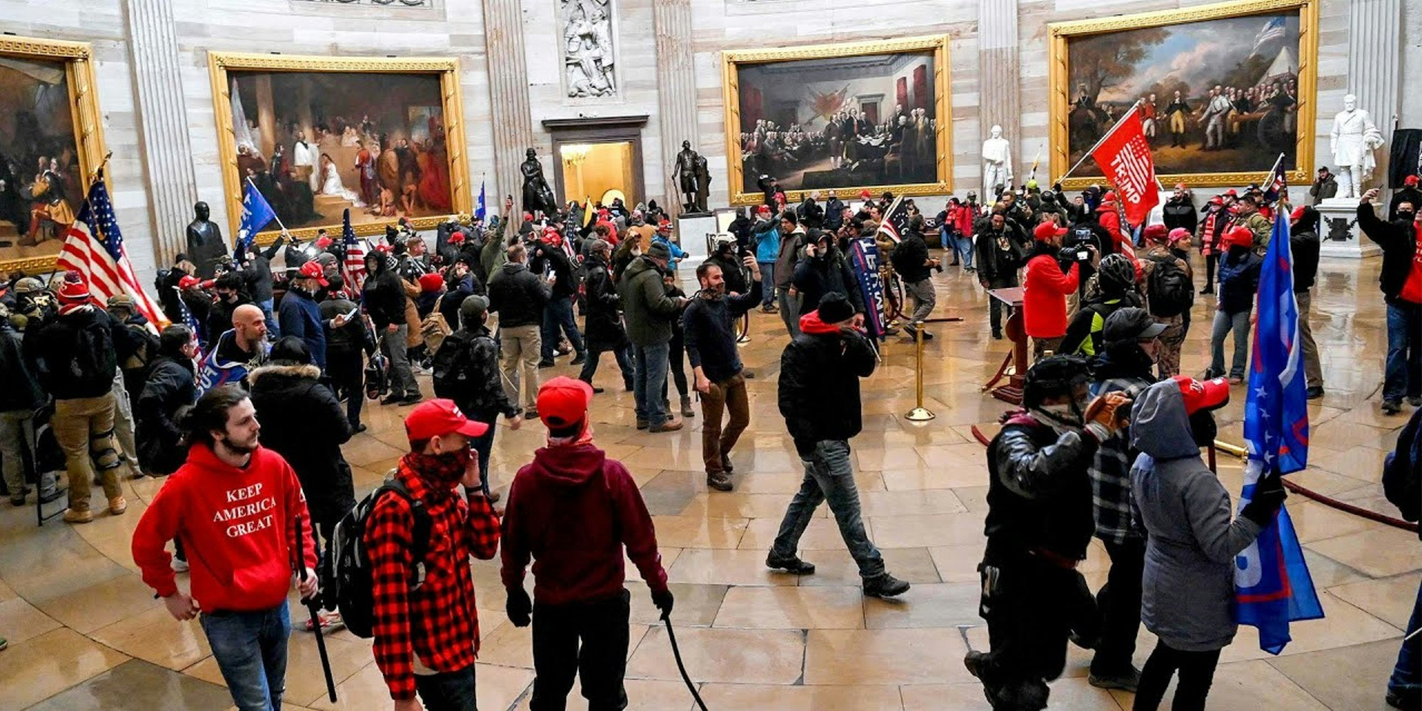 Trump supporters storming the U.S. Capitol