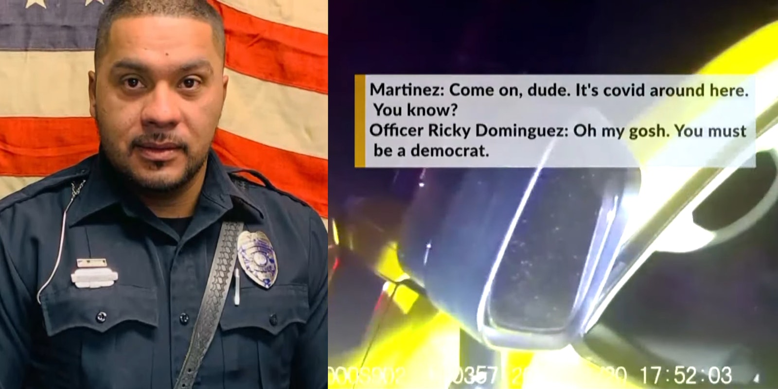 bosque farms police officer Ricky Dominguez during traffic stop