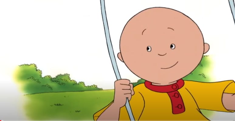 Why does Caillou not have hair?