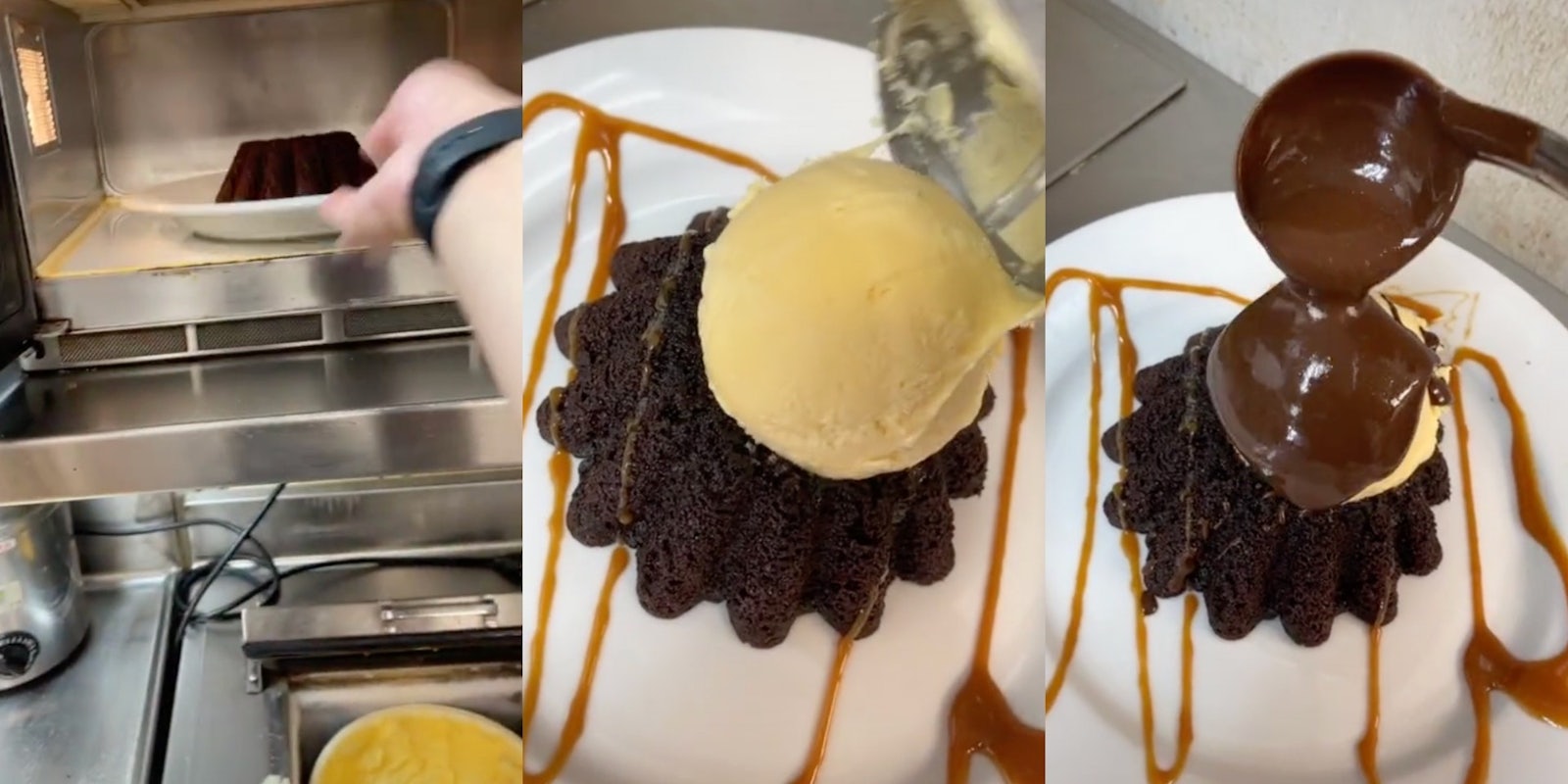 Chilis employee shows how to make molten chocolate cake on TikTok