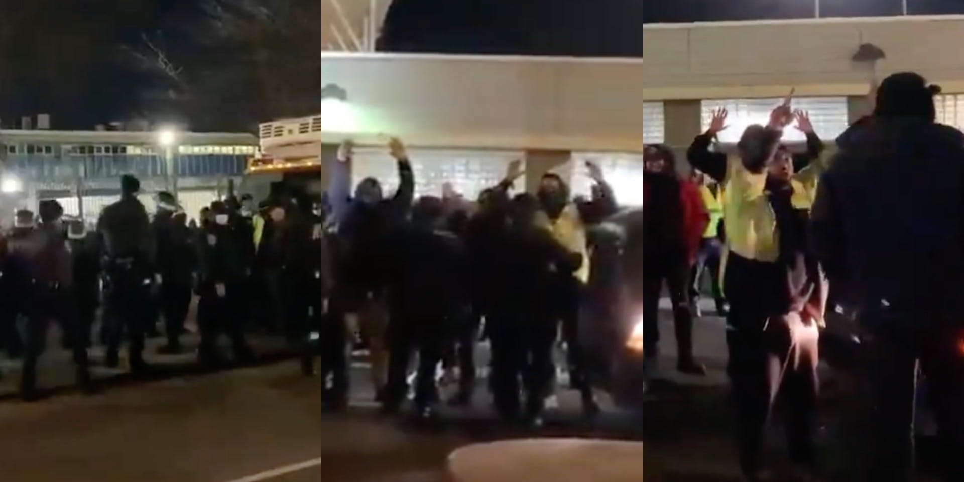Video Shows Cops Arresting Picketers During Peaceful Wage Strike