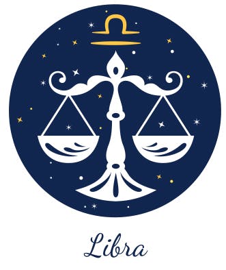 Libra is symbolized as the scales.