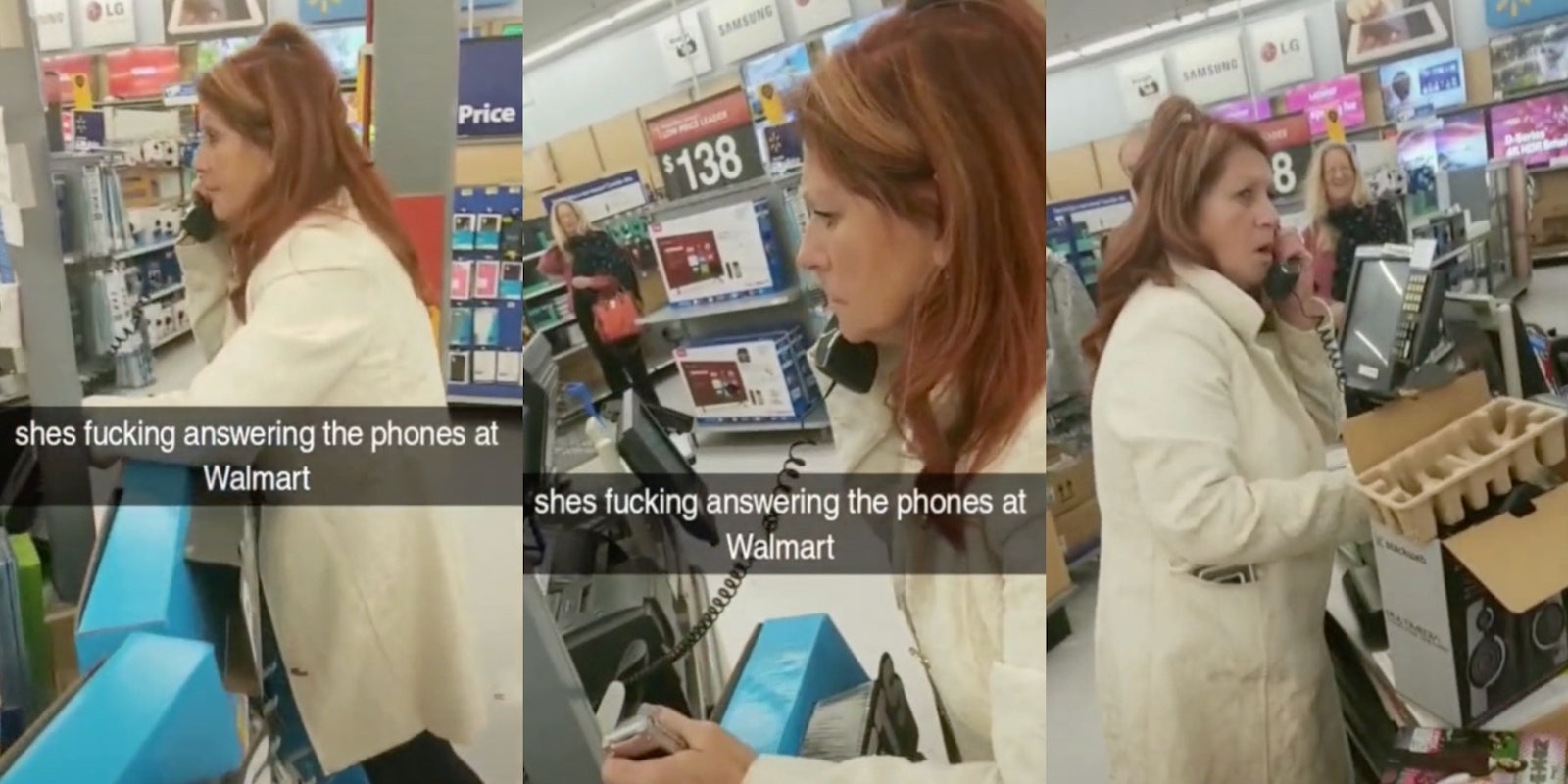 Mom answers phones at Walmart in viral TikTok