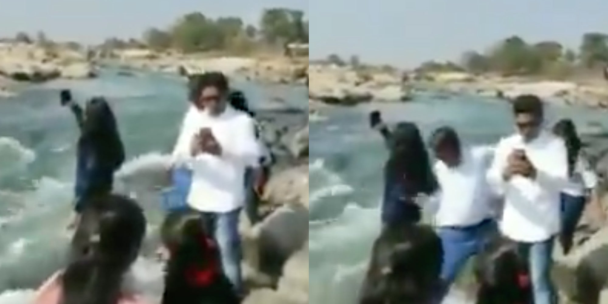 A woman who drowns while attempting to take a selfie