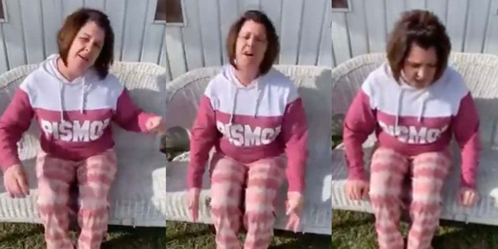 Shawn Skelton fakes convulsions after receiving COVID-19 Moderna vaccine.