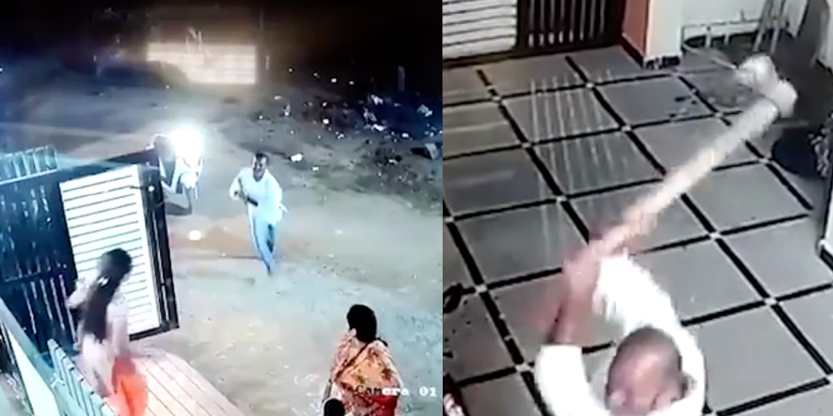 Video shows man swinging an ax at woman who rejected him