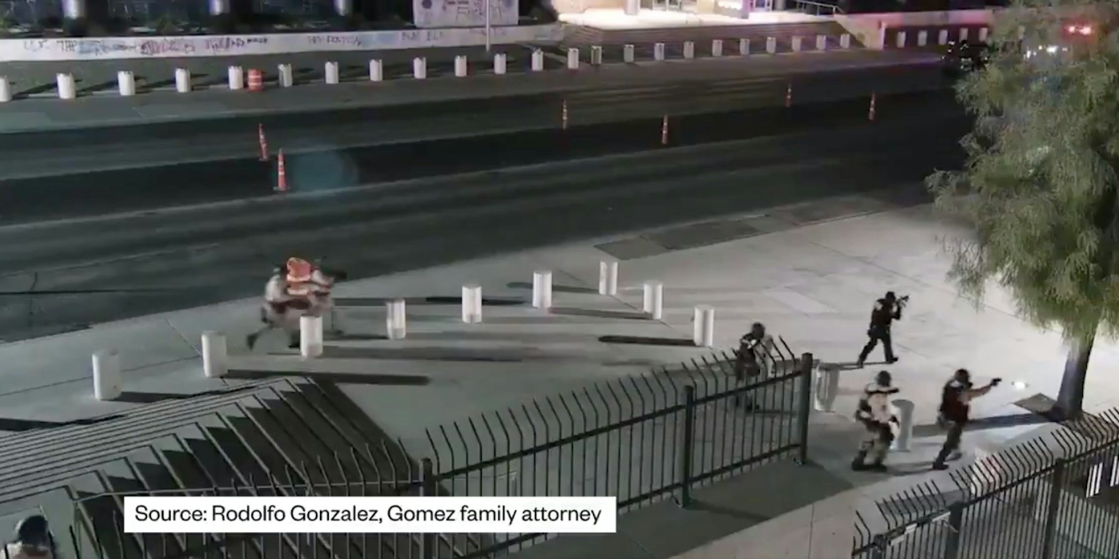 Video shows Jorge Gomez being chased by officers in riot gears