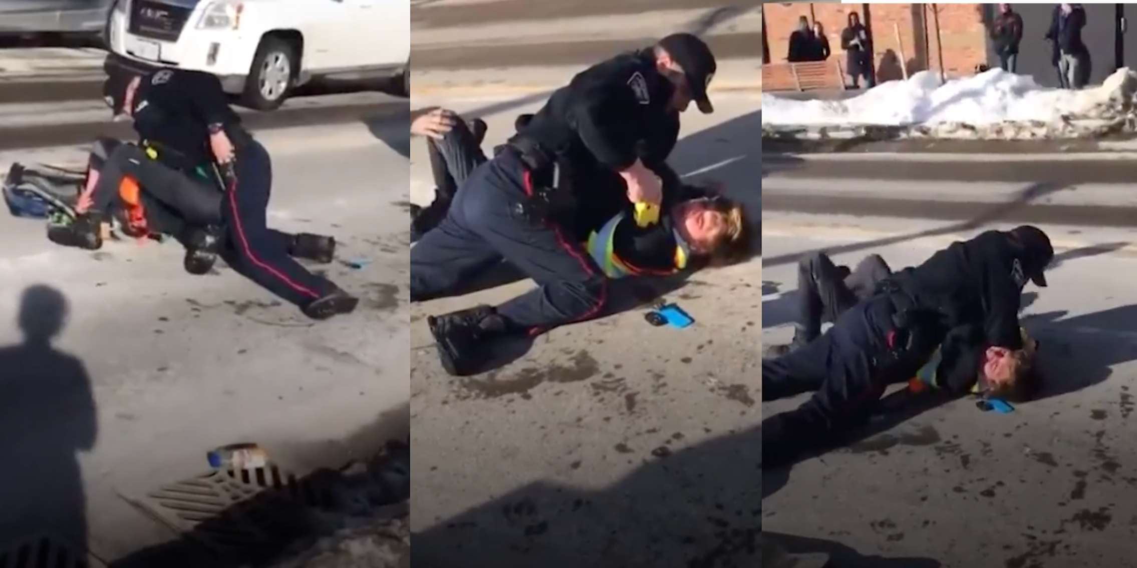 Screengrabs show officer hitting and threatening Ontario man with taser