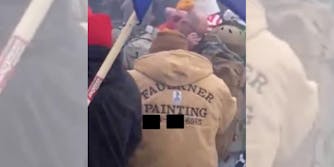 An Ohio man was spotted at the Capitol riot after he wore his 'Faulkner Painting' jacket during it.
