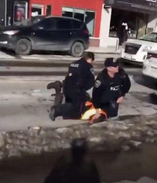Video shows Ontario officers hitting man to the ground