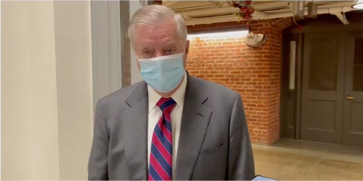 Sen. Lindsey Graham defends MTG to reporters