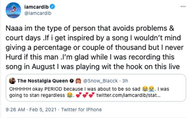 After Up Premiere Rappers Claim Cardi B Plagiarized Their Song After Up Premiere Rappers Claim Cardi B Plagiarized Their Song