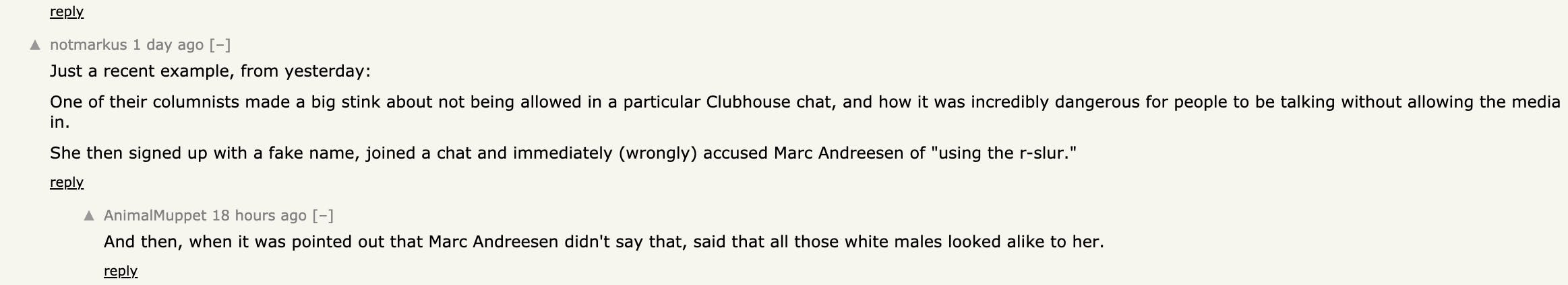 tcombinator chat discussing clubhouse