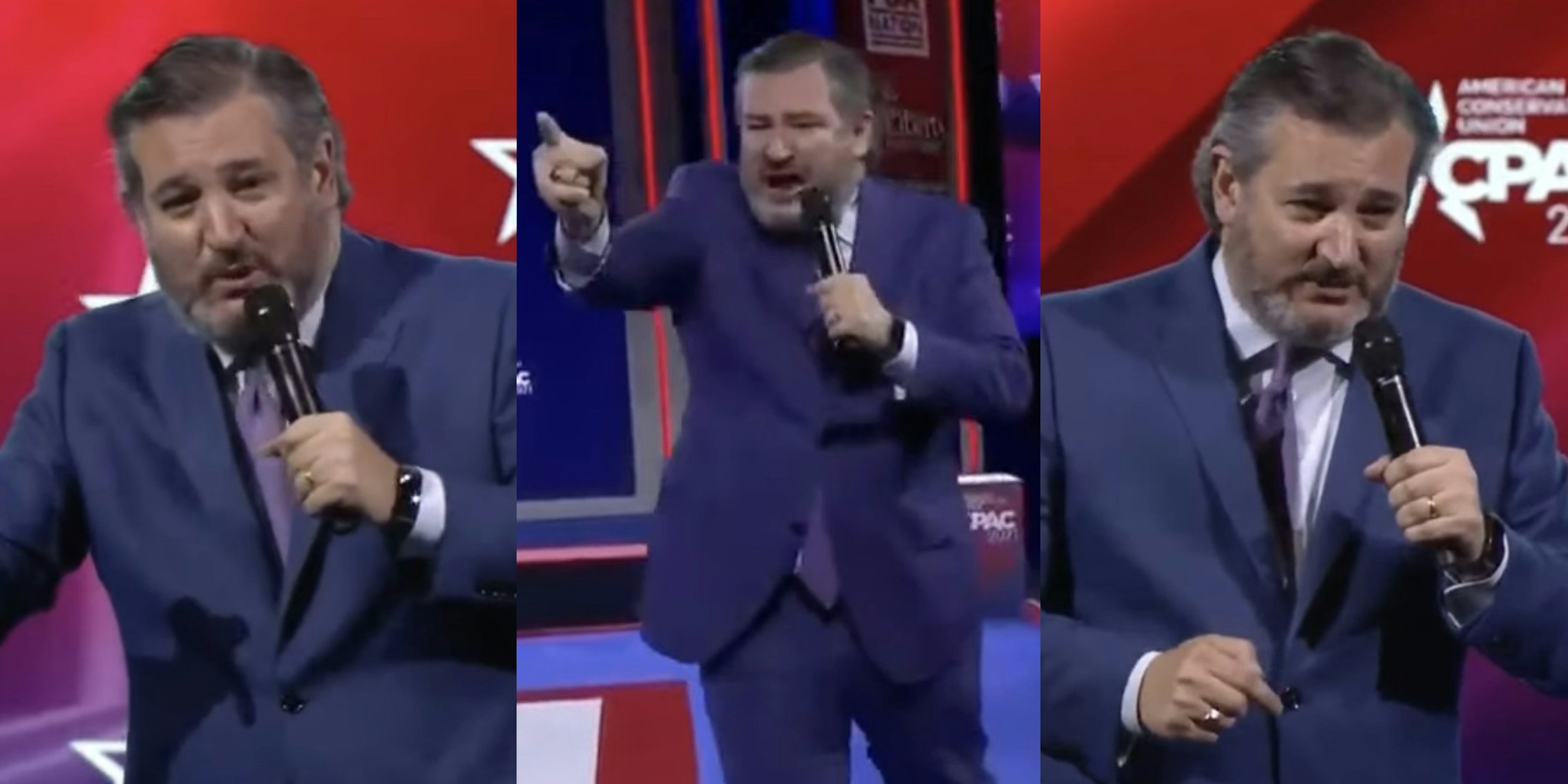 Ted Cruz screamed 'freedom' at the top of his lungs during a speech at CPAC.