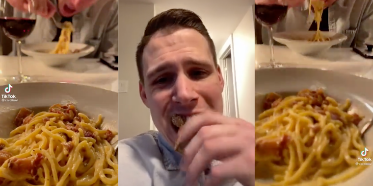 TikToker films Tinder date eating spaghetti but turns out to be a joke