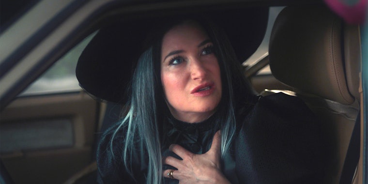 agatha harkness dressed as a witch in wandavision