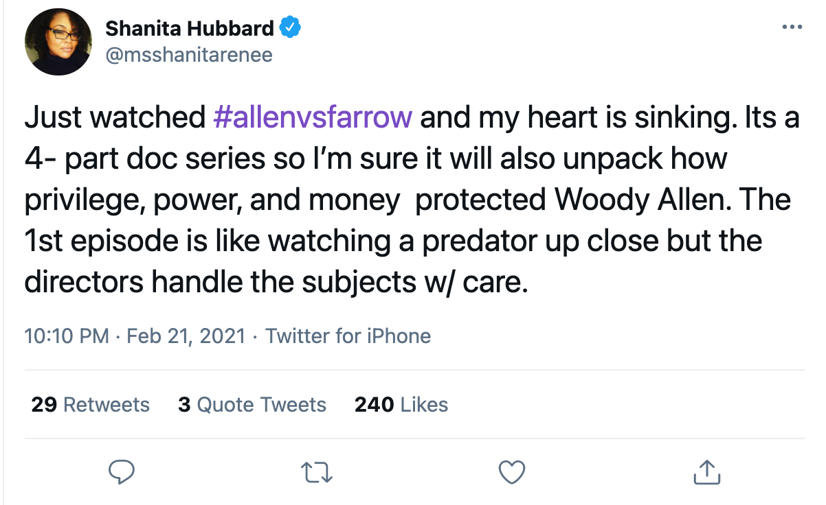 allen v farrow shanita hubbard tweet