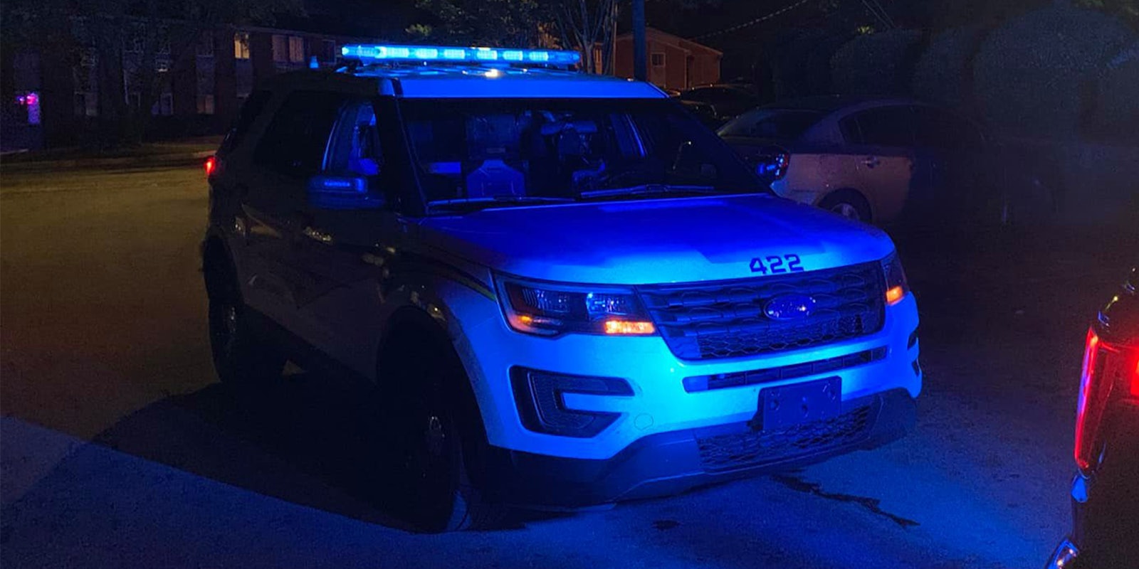 birmingham police car at night