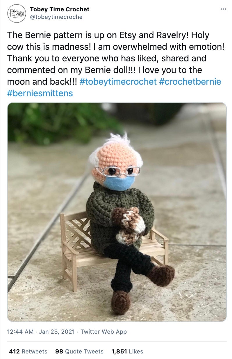 crochet bernie