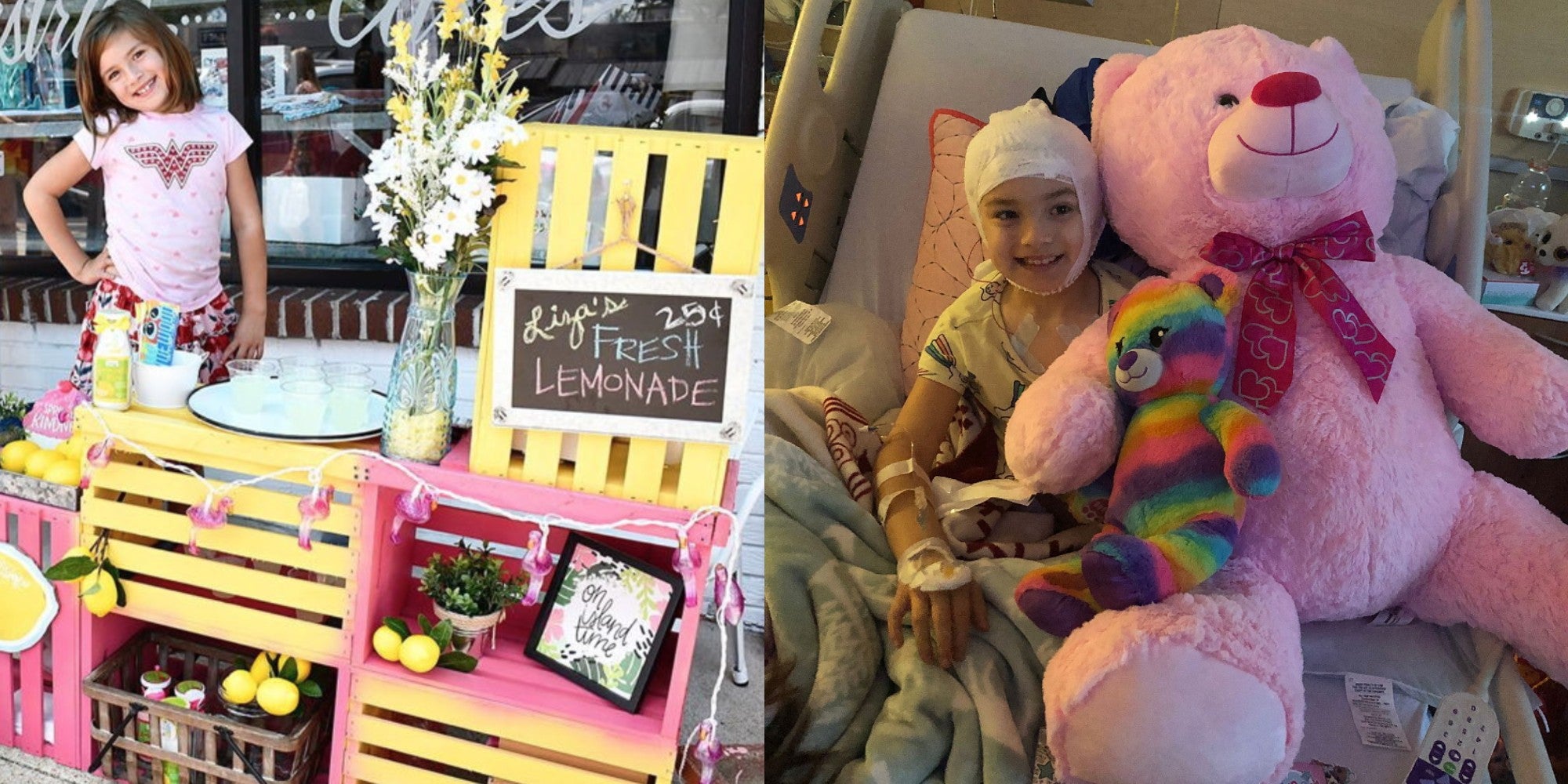 A 7-year-old selling Lemonade to pay for brain surgery