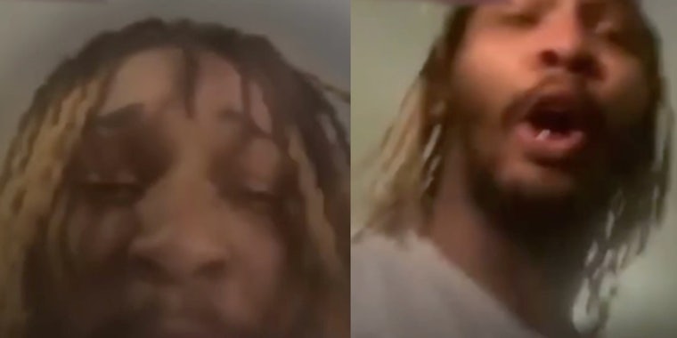 Nathan Rashad James on Instagram Live after allegedly killing his girlfriend and her mother