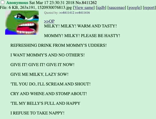 milky milky warm and tasty copypasta meme