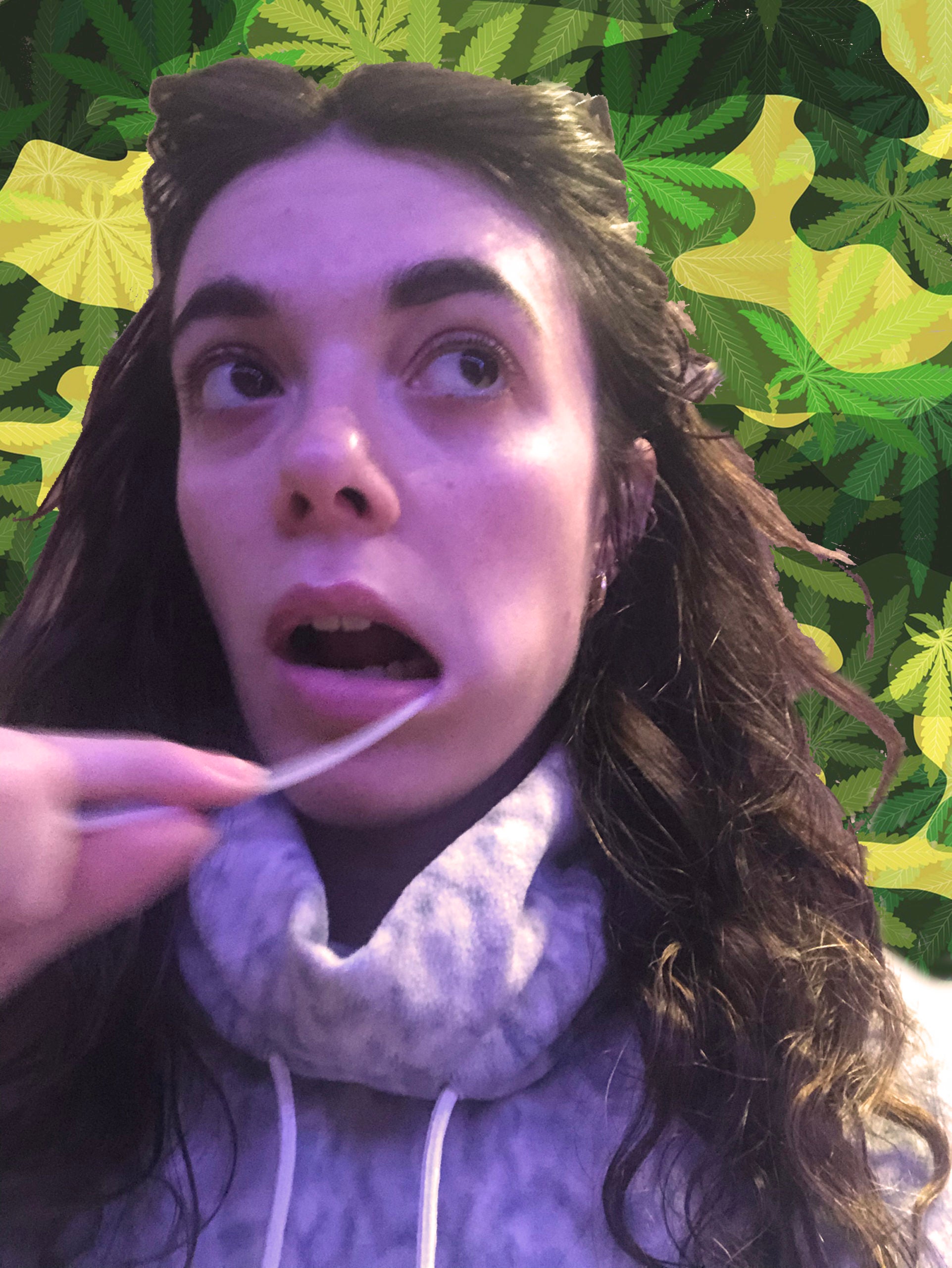 Author uses the swab from Dynamic DNA Labs' cannabis test kit.