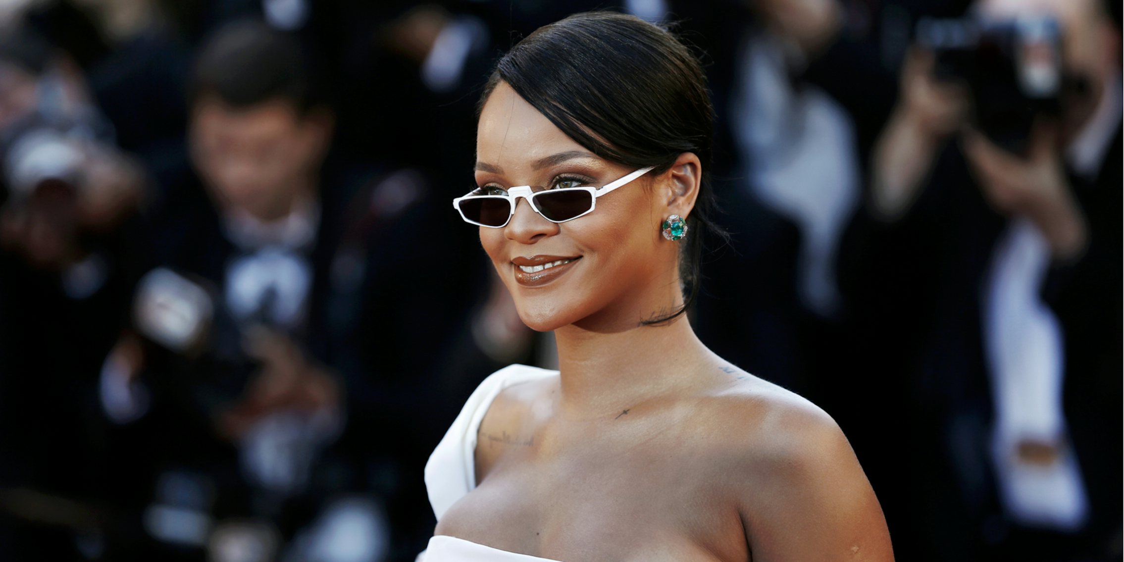 Rihanna accused of cultural appropriation for necklace featuring Hindu deity.