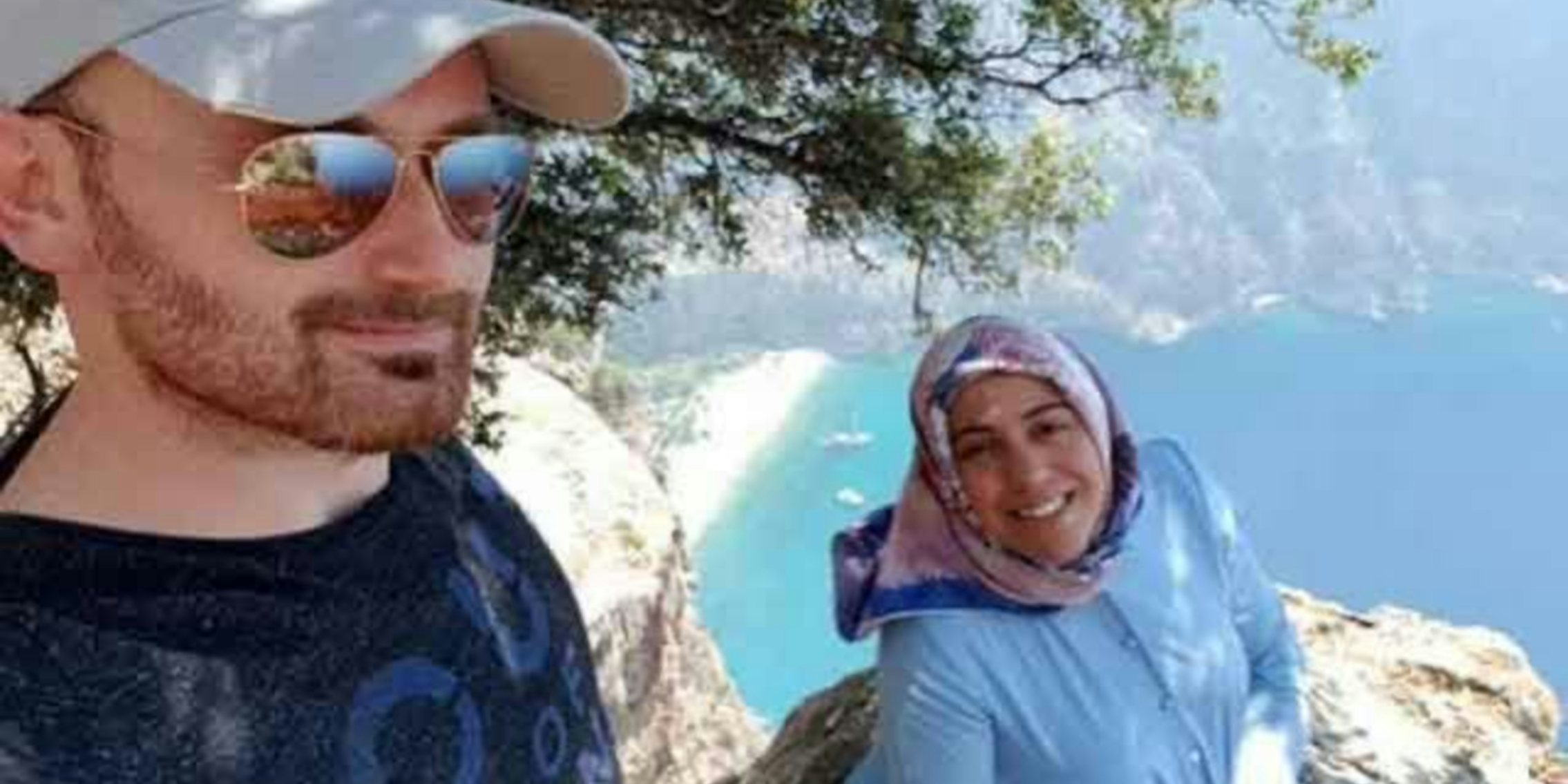 semra aysal and her husband Hakan Aysal right before he allegedly pushed her off cliff