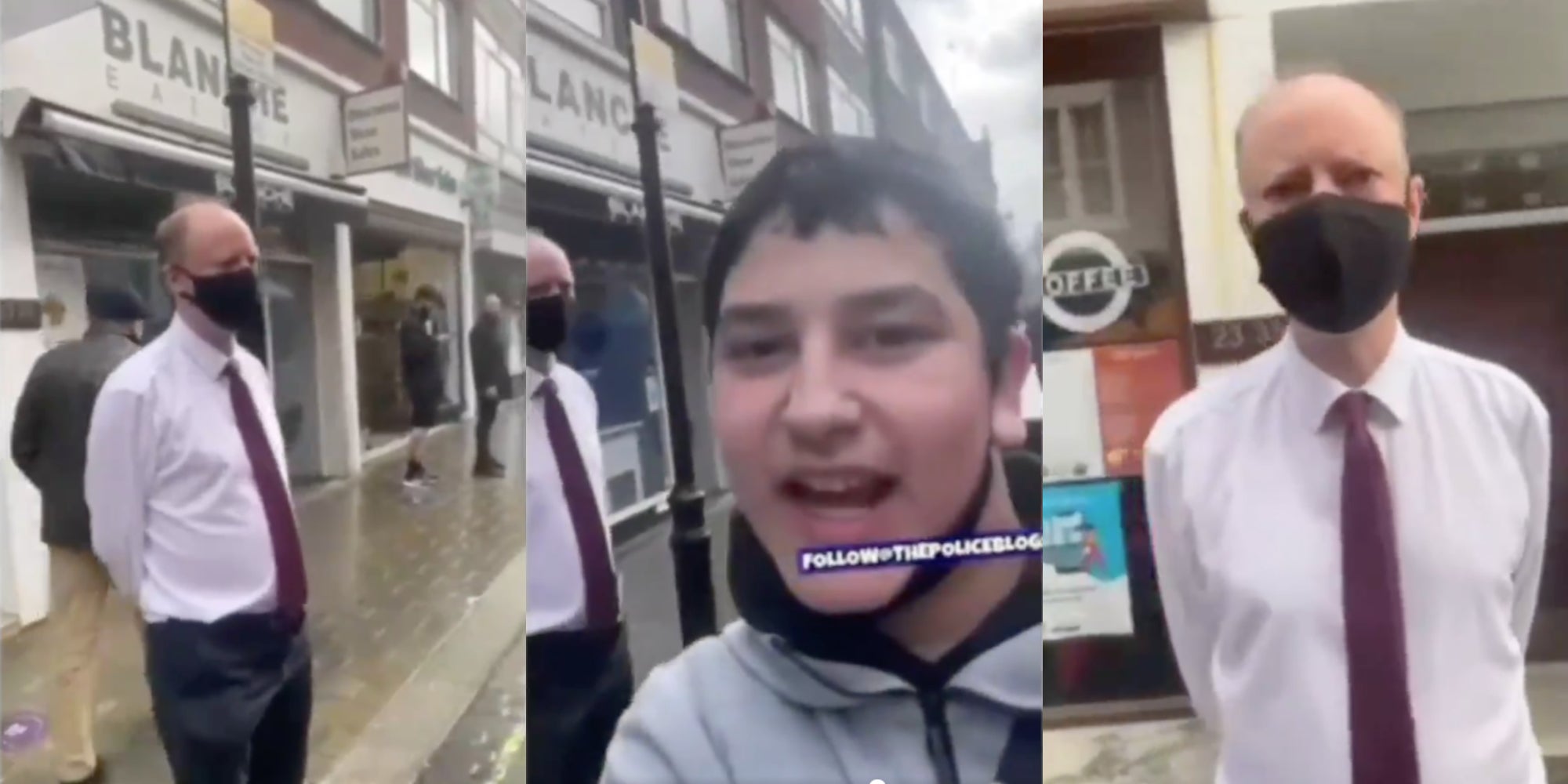 tiktok teen films himself heckling U.K.’s chief medical officer Chris Witty