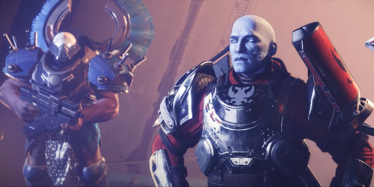 commander zavala (right) in destiny 2's season of the chosen