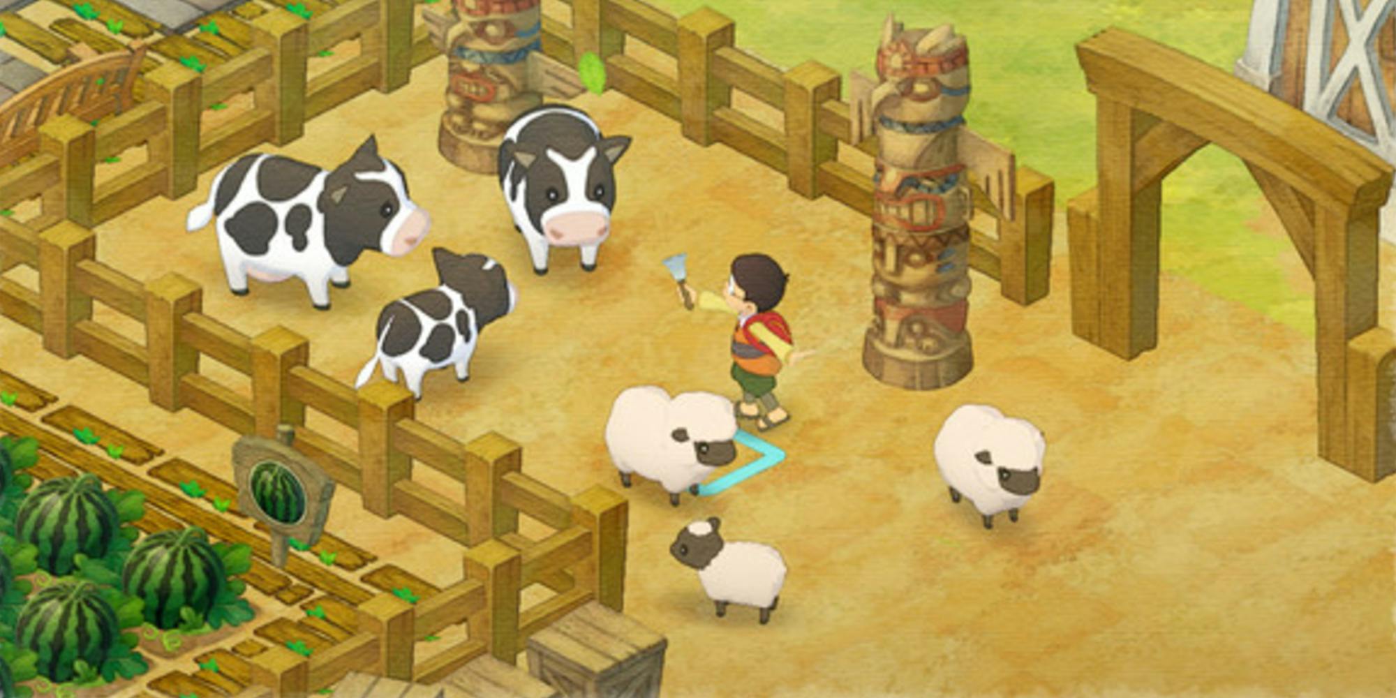 Farming scene from Doraemon Story of Seasons