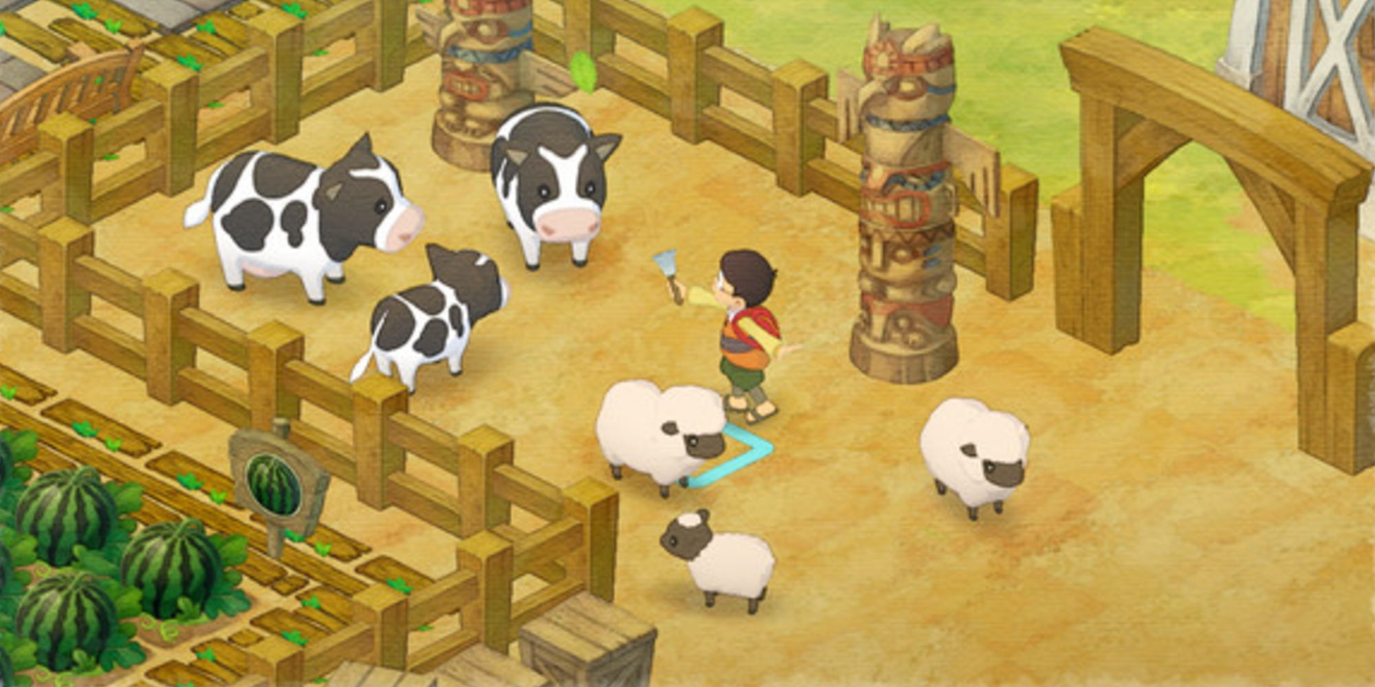 Farming scene from Doraemon Story of Seasons