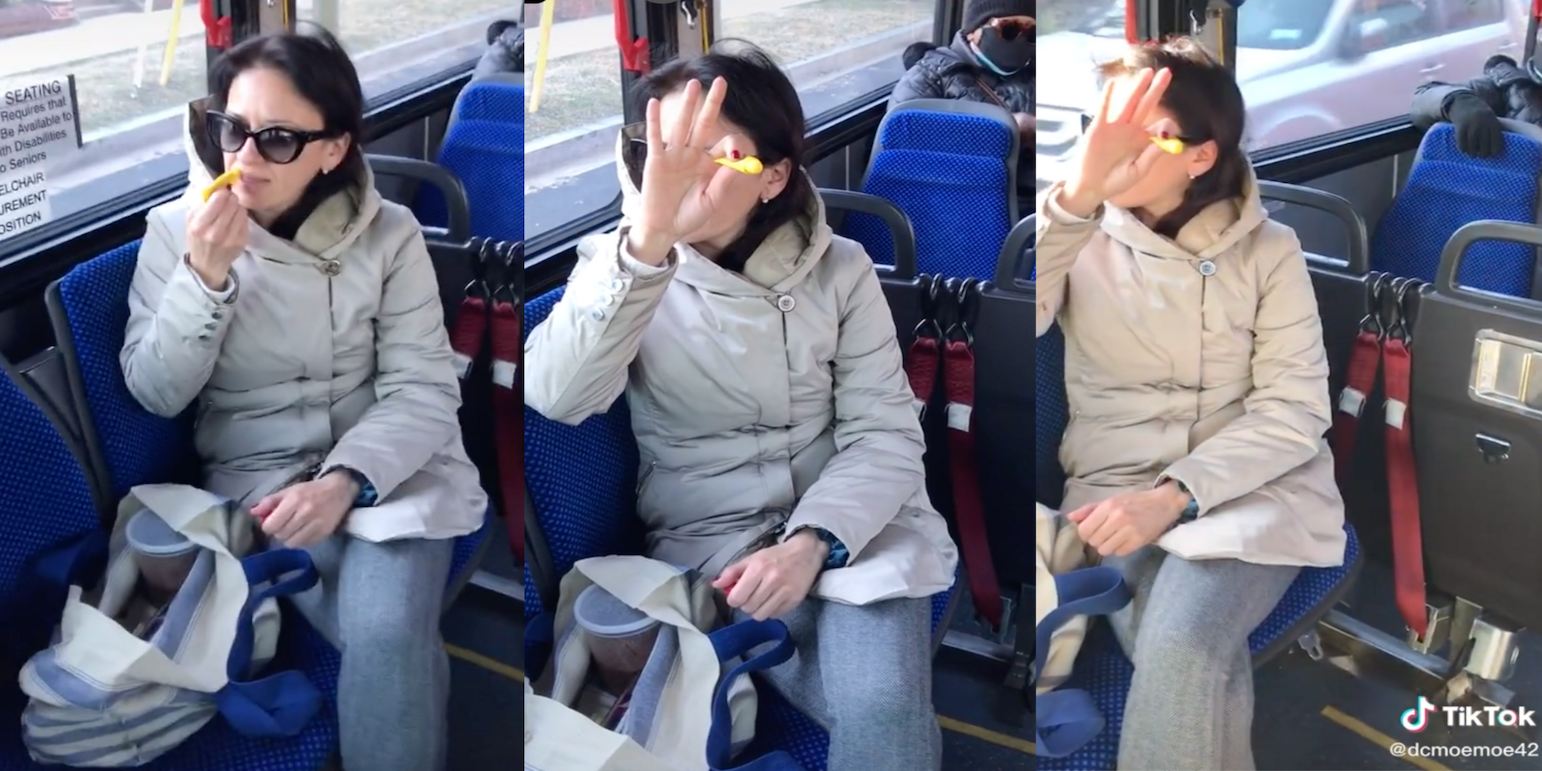 TikTok of woman confronting maskless passenger on MetroBus