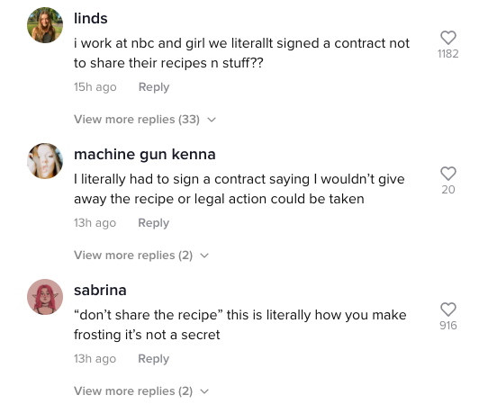 TikTok comments on @nothingbuntcakes's video