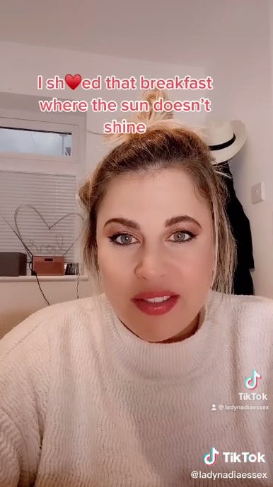 Nadia Essex using tiktok to tell the story of how she caught her boyfriend cheating through his fitbit