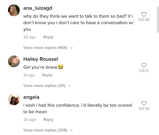 comments on badgirlavi's tiktok video