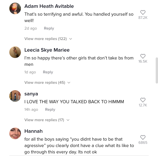 comments on badgirlavi's tiktok video